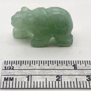 Roar Hand Carved Natural Aventurine Bear Figurine | 13x18x7mm | Green