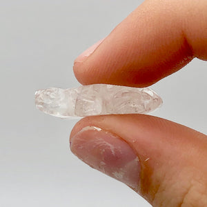 2 Carved Ice Crystal Quartz Lizard Beads | 25x14x7mm | Clear - PremiumBead Alternate Image 5