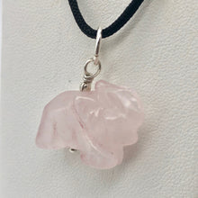 Load image into Gallery viewer, Trumpeting Rose Quartz Elephant &amp; Solid Sterling Silver Pendant 508570S - PremiumBead Alternate Image 4
