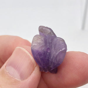 2 Soaring Carved Amethyst Eagle Beads | 20.5x16x11.5mm | Purple/Grey - PremiumBead Alternate Image 5