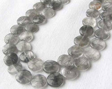 Load image into Gallery viewer, Natural Misty Grey Quartz 12mm Coin Bead Strand 109330 - PremiumBead Primary Image 1

