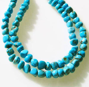 Natural American Turquoise Nuggety Bead Strand 5x6.5mm to 7x7mm 109433 - PremiumBead Primary Image 1