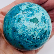 Load image into Gallery viewer, Chrysocolla Cuprite Scry Crystal Round Sphere | 60mm | Blue/Copper | 1 |
