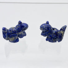 Load image into Gallery viewer, Nuts 2 Hand Carved Animal Sodalite Squirrel Beads | 22x15x10mm | Blue - PremiumBead Alternate Image 2
