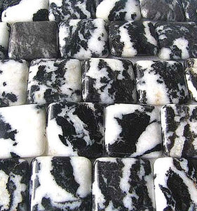 1 Bead of Black & White Zebra Agate Pendant Beads 008615 - PremiumBead Alternate Image 2