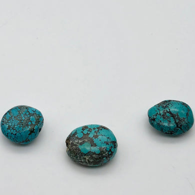 Amazing! 3 Genuine Natural Turquoise Nugget Beads 100cts 010607J - PremiumBead Primary Image 1