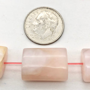 Elegant Pink Peruvian Opal Pendant Beads | 18x13x7mm| Pink| Rectangle| 11 Bds | - PremiumBead Alternate Image 5