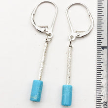 Load image into Gallery viewer, Charming Designer Natural Untreated Turquoise Earrings Sterling Silver| 2&quot; Long| - PremiumBead Alternate Image 3

