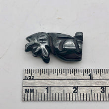 Load image into Gallery viewer, Howling New Moon 2 Carved Hematite Wolf Coyote Beads | 21x11x8mm | Silver black - PremiumBead Alternate Image 2
