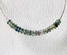 Load image into Gallery viewer, 6 Untreated Blue/Grey/Purple/Green Sapphire 2x1mm Roundel Beads 7704 - PremiumBead Primary Image 1

