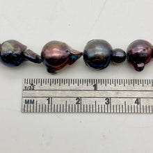 Load image into Gallery viewer, Amazing! Each Pearl one of a kind Black Peacock Fireball Pearl Strand - PremiumBead Alternate Image 7
