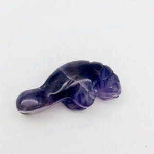 Grace Carved Amethyst Manatee Bead Figurine | 27x10x12mm | Purple - PremiumBead Primary Image 1
