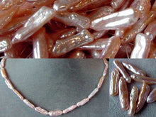 Load image into Gallery viewer, Natural Peachy Pink Biwa FW Pearl Strand4450 - PremiumBead Primary Image 1
