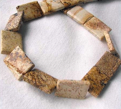 Scenic Biggs Picture Jasper 20x15mm Bead 8 inch Strand 008420HS - PremiumBead Primary Image 1