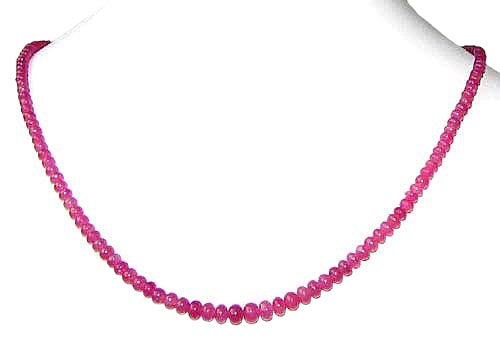 45cts AAA Gemmy Natural Pink Sapphire Bead Strand 103940A