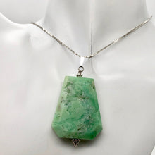 Load image into Gallery viewer, Chrysoprase Flat Nugget Sterling Silver Drop Pendant | 2 1/4&quot; Long | Green |

