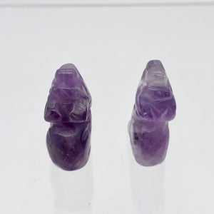Howling 2 Carved Amethyst Wolf / Coyote Beads | 21x11x8mm | Purple - PremiumBead Alternate Image 8