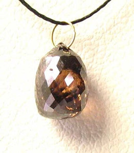 1 Chocolate Diamond 2.05cts Briolette 18K Pendant 10370E - PremiumBead Alternate Image 3