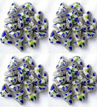 Load image into Gallery viewer, 5 Cobalt Cloisonne Butterfly Pendant Beads 8635C - PremiumBead Alternate Image 2
