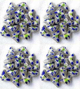 5 Cobalt Cloisonne Butterfly Pendant Beads 8635C - PremiumBead Alternate Image 2