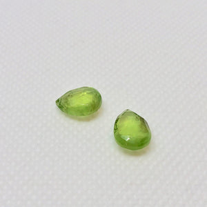 Faceted Peridot Briolette Beads - Matched Pair 6694M - PremiumBead Alternate Image 2