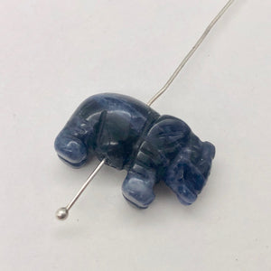Wild Hand Carved Sodalite Elephant Figurine | 20x15x7mm | Clear - PremiumBead Alternate Image 8