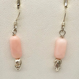 Perfect Pink Peruvian Opal Sterling Silver Earrings 305990 - PremiumBead Alternate Image 2