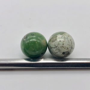 2 Spiderweb Green Turquoise 12mm Round Beads 7535 - PremiumBead Primary Image 1
