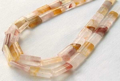 2 Natural Quartz Orange' 20x12mm Rectangle Beads 009338 - PremiumBead Primary Image 1