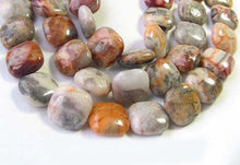 Load image into Gallery viewer, Two Beads of Wild Crazy Lace Agate Square Coin Beads 9225 - PremiumBead Primary Image 1
