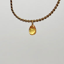 Load image into Gallery viewer, Sapphire 18K Briolette Bead Pendant | Golden Orange | 5x3mm | .56 ct |
