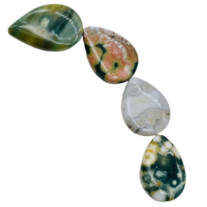 Ocean Jasper Graduated Round | 40x26 to 33x24x8 mm | Multi-color | 7 Beads |