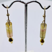 Load image into Gallery viewer, Fluorite 14K Gold Filled Tube | 2&quot; Long | Yellow | 1 Pair Earrings |
