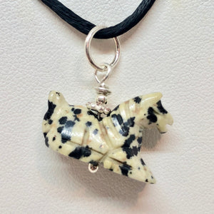 Carved Dalmatian Stone Pony Sterling Silver Pendant! 509271DSS - PremiumBead Alternate Image 5