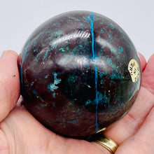 Load image into Gallery viewer, Chrysocolla Cuprite Scry Crystal Round | 65mm | Blue/Copper | 1 Sphere
