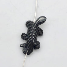 Load image into Gallery viewer, 2 Carved Shiny Hematite Lizard Beads | 26x14x7mm | Graphite - PremiumBead Alternate Image 2
