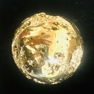 Pyrite Scry Crystal Round | Golden | 1 Sphere | 39mm | 118g |