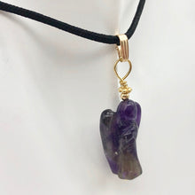 Load image into Gallery viewer, On the Wings of Angels Amethyst 14K Gold Filled 1.5&quot; Long Pendant 509284AMG - PremiumBead Primary Image 1
