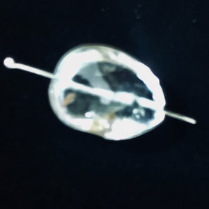 Lodalite Quartz Oval Pendant Bead | 27x20x14 mm | Clear Included | 1 Bead |