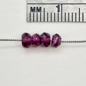 Merlot 2 Mozambique Garnet Faceted Roundel Beads 7658