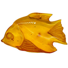 Load image into Gallery viewer, Amber carved Fish Worry-Stone | 39x25x7 mm | Orange | 1 Figurine
