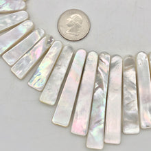 Load image into Gallery viewer, Designer! Mother of Pearl Shell Slab Collar Strand | 21 beads | - PremiumBead Alternate Image 5
