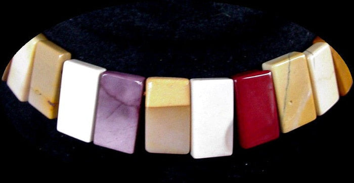 Lovely 10 Natural Mookaite Rectangle Pendant Beads 3349 - PremiumBead Primary Image 1