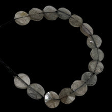 Load image into Gallery viewer, Labradorite Flash Faceted Coin Beads | 7x2-5x1.5mm | 15 Beads |
