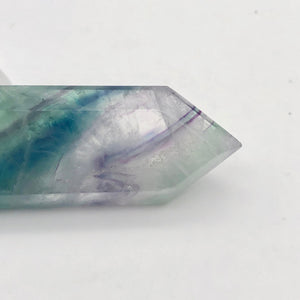 Fluorite Rainbow Crystal with Natural End |3.0x.94x.5"|Green,Blue, Purple| 1444R - PremiumBead Alternate Image 7
