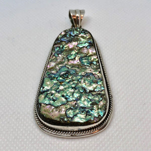 Scenic! Natural Abalone Silver Pendant! 4192 - PremiumBead Alternate Image 2