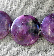 Load image into Gallery viewer, 1 Rare Vivid Purple Lepidolite 20mm Coin Bead 6689 - PremiumBead Alternate Image 2
