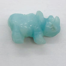 Load image into Gallery viewer, 2 Amazonite Hand Carved Rhinoceros Beads, 21x13x8mm Blue | 21x13x8mm | Blue
