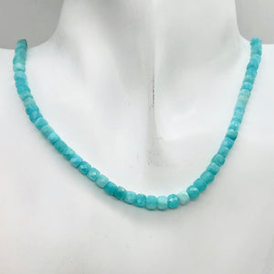Amazonite Cube Beads Half-Strand | 4mm | Blue | 47 Bead(s)
