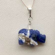 Load image into Gallery viewer, Sodalite Hand Carved Rhinoceros Pendant with 14Kgf Findings 510812 - PremiumBead Alternate Image 5
